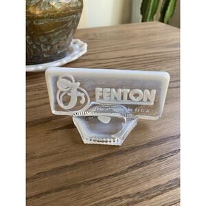 Vintage Fenton French Opalescent Logo Dealer Sign Glass Fenton Sign